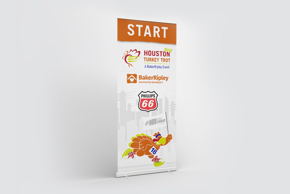 Houston Turkey Trot Roll Up Banner